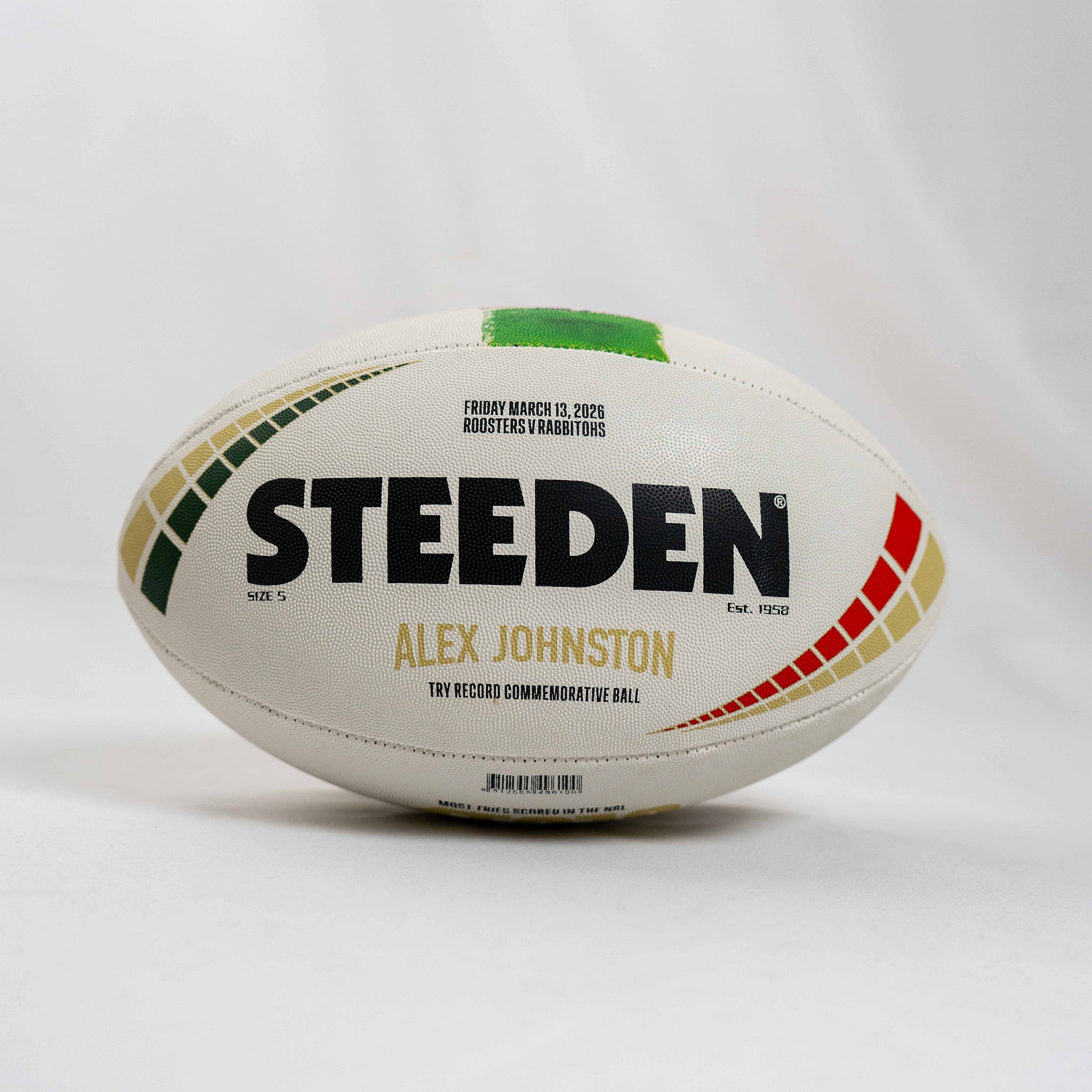 Alex Johnston 213 Try Record Commemorative Ball
